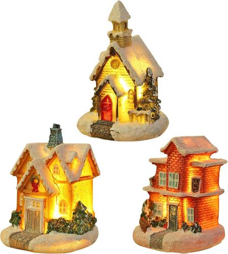 Christmas village houses set - village,