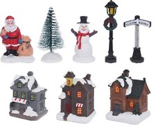 10 Piece Christmas Village Set