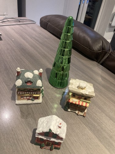 Christmas village scene - village,