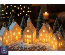Tea Light Houses - Cozy Winter
