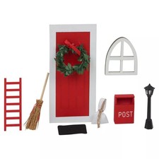 9Pc Miniature Wooden Elf