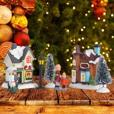 .Christmas Village Set Resin