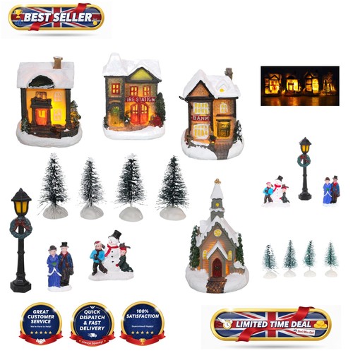 Festive mini village light - light, up